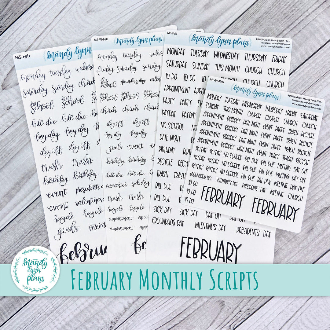 February Monthly Scripts