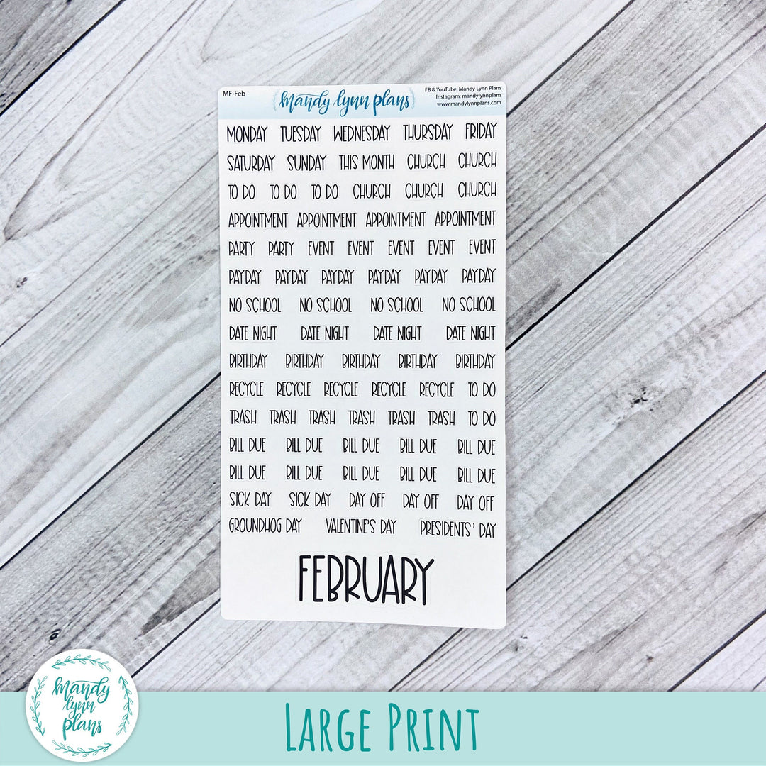 February Monthly Scripts