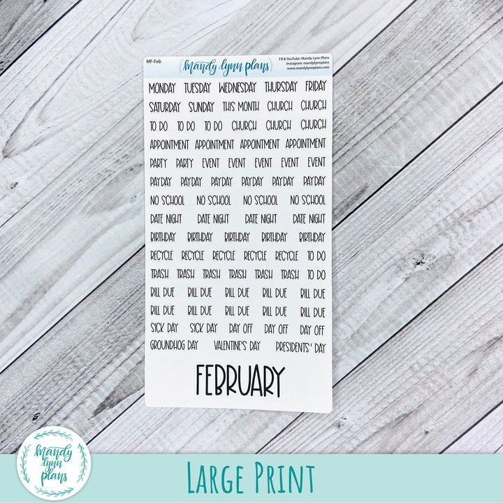 February Monthly Scripts