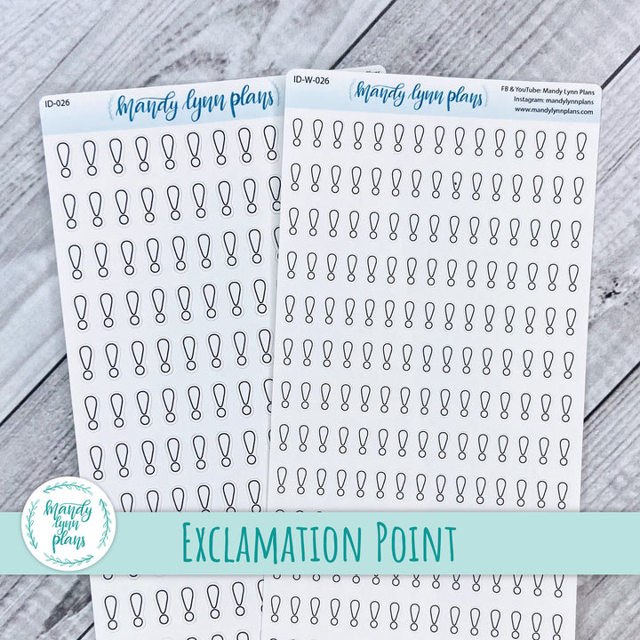 Exclamation Point Icon Doodles || ID-026