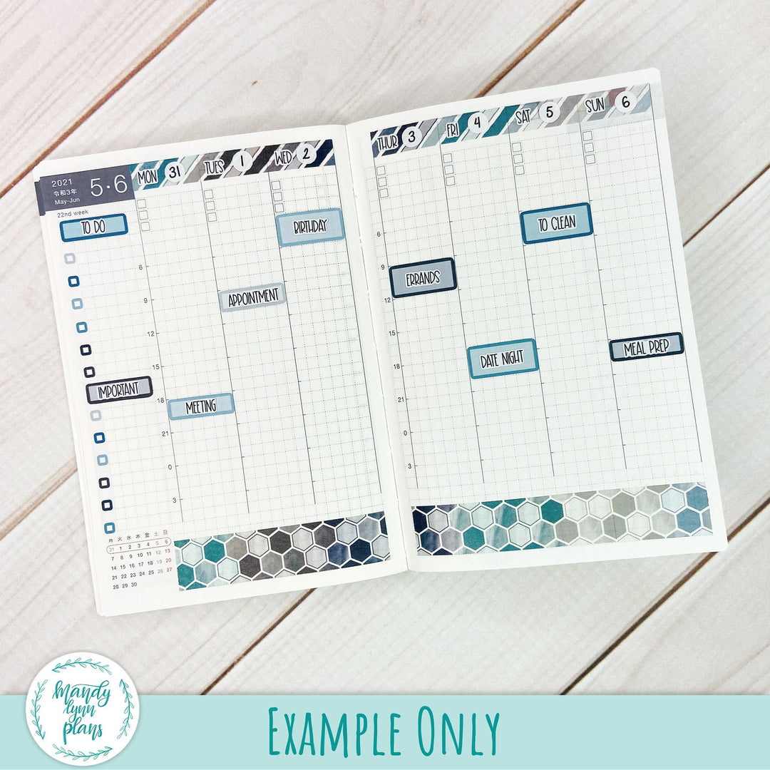 Hobonichi Weeks Skinny MONTHLY VIEW Labels || A6 Hobonichi WEEKLY VIEW