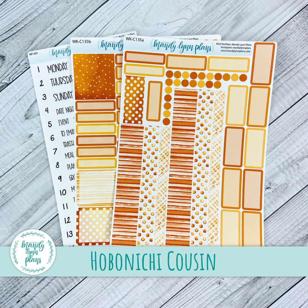 Hobonichi Cousin Weekly Kit || Autumn Orange || WK-C135
