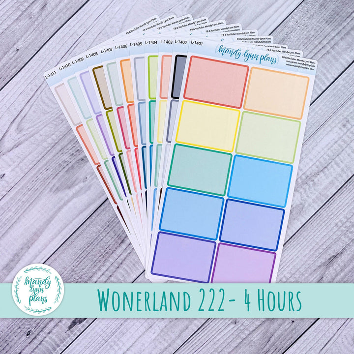 Extra Large WEEKLY VIEW Wonderland 222 Labels || Four Hours