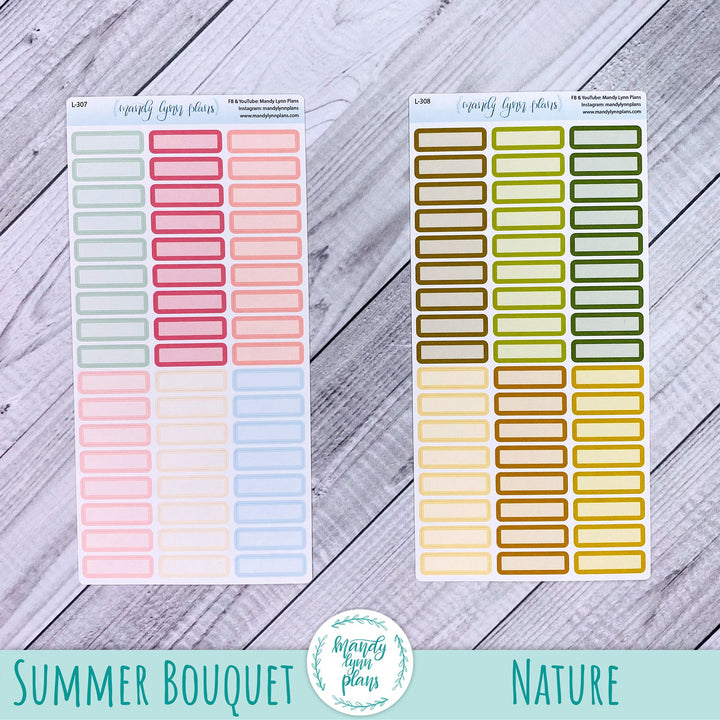 Hobonichi Weeks Skinny WEEKLY VIEW Labels || A6 Hobonichi MONTHLY VIEW