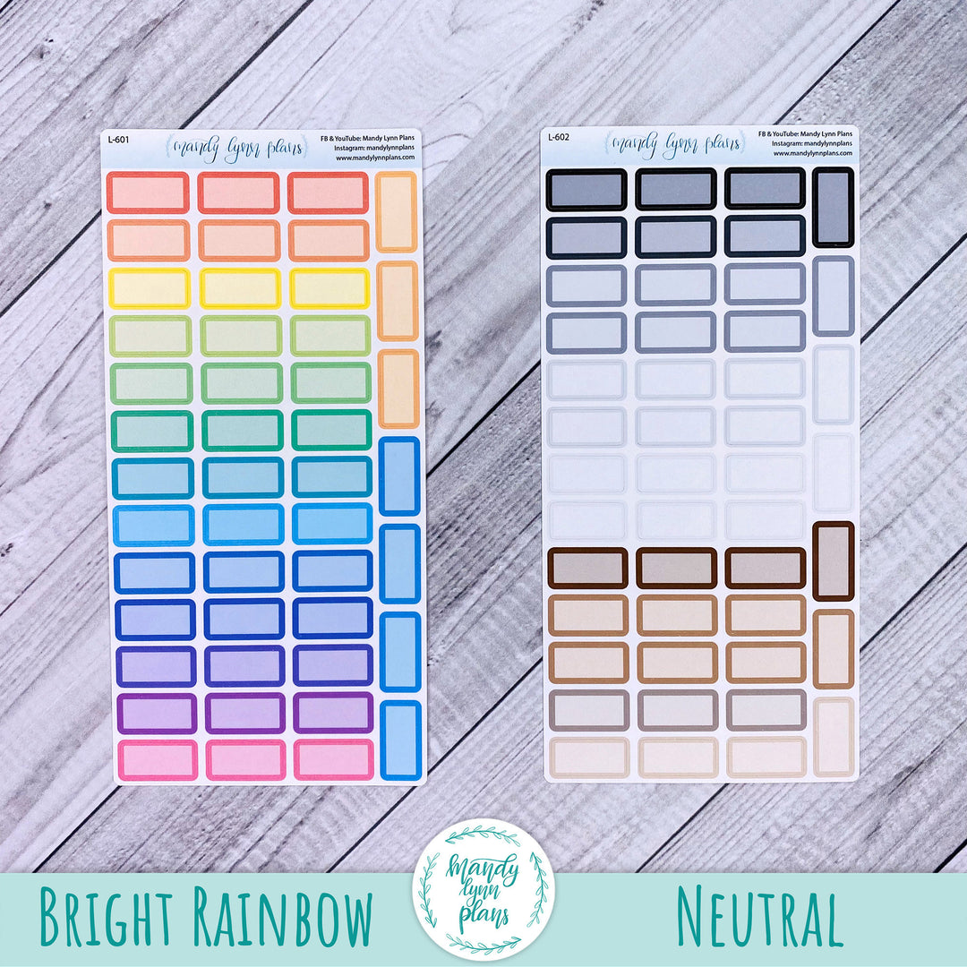 Hobonichi Weeks Large MONTHLY VIEW Labels || A6 Hobonichi WEEKLY VIEW