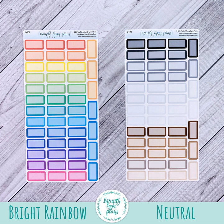 Hobonichi Weeks Large MONTHLY VIEW Labels || A6 Hobonichi WEEKLY VIEW