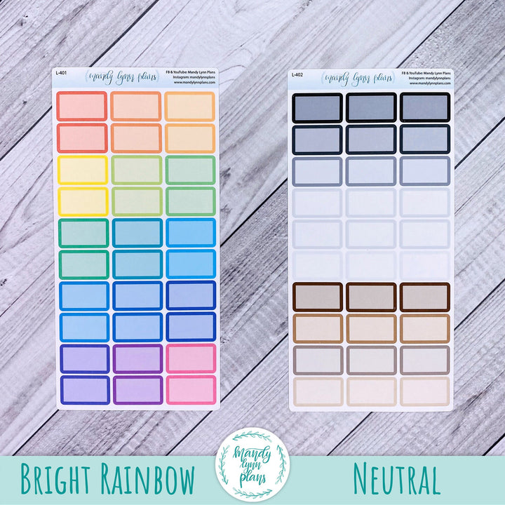 Hobonichi Weeks Large WEEKLY VIEW Labels || A6 Hobonichi MONTHLY VIEW