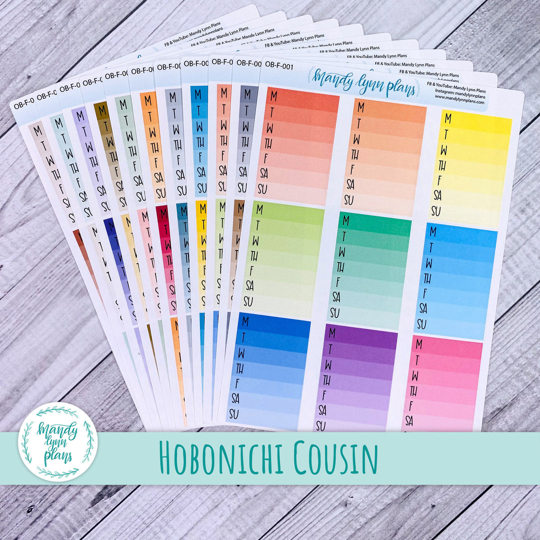 Hobonichi Cousin Weekly Ombre Boxes