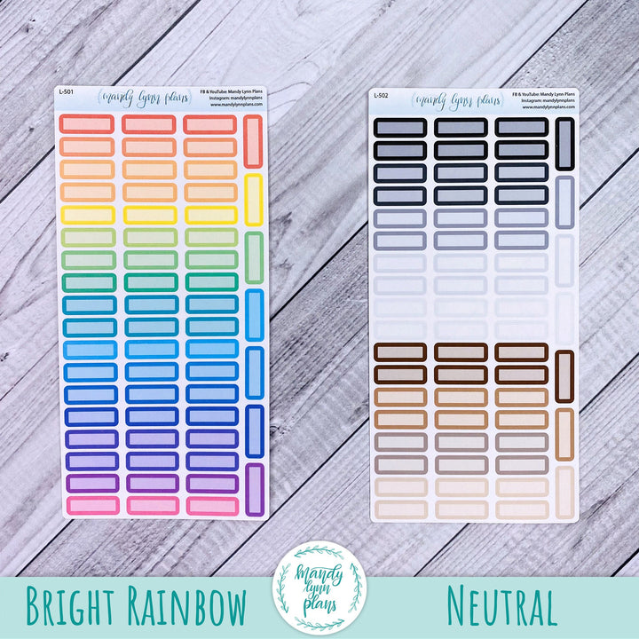 Hobonichi Weeks Skinny MONTHLY VIEW Labels || A6 Hobonichi WEEKLY VIEW