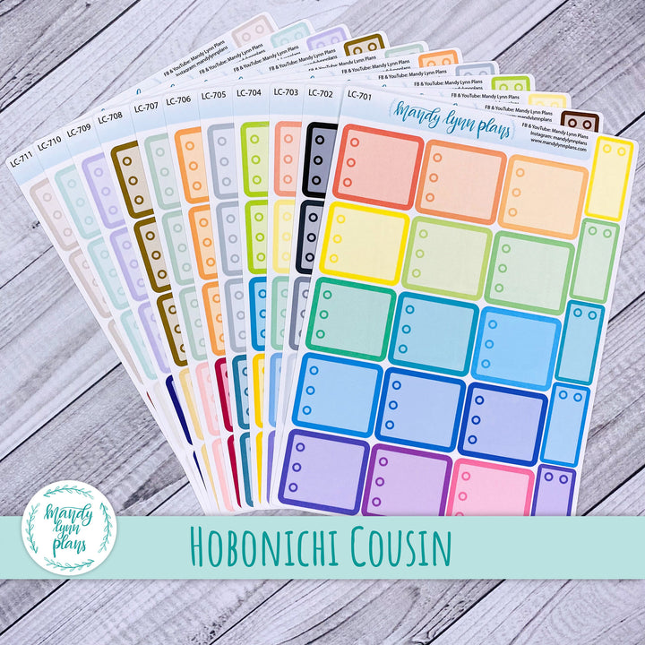 Hobonichi Cousin Extra Large Labels with Checklist Circle