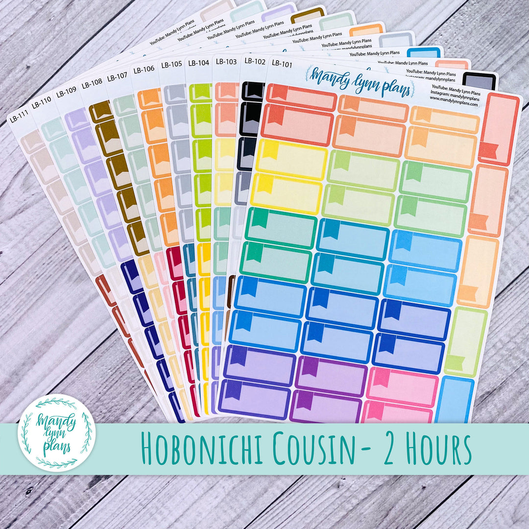 Hobonichi Cousin Large Bookmarked Flag Labels || 2 Hours
