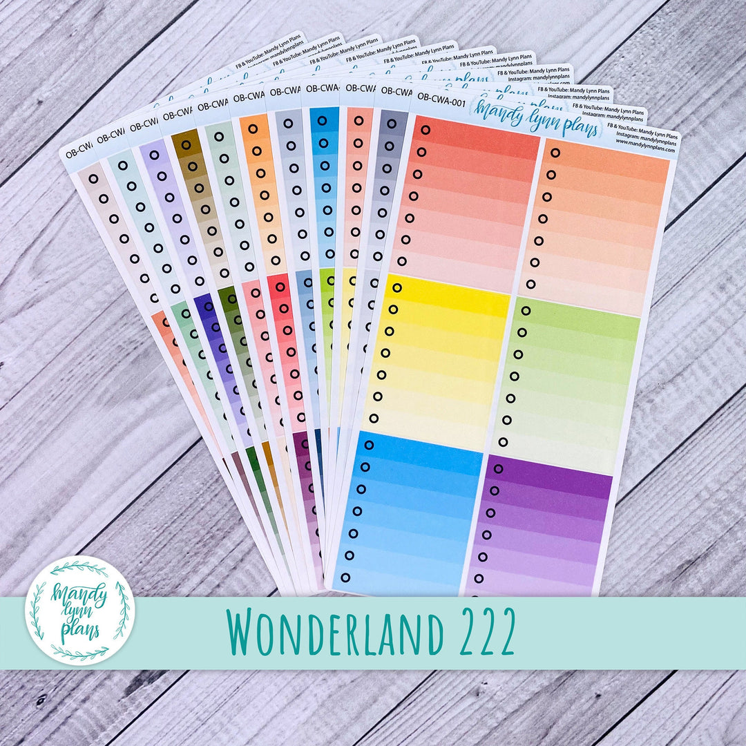 Wonderland 222 Checklist Ombre Boxes