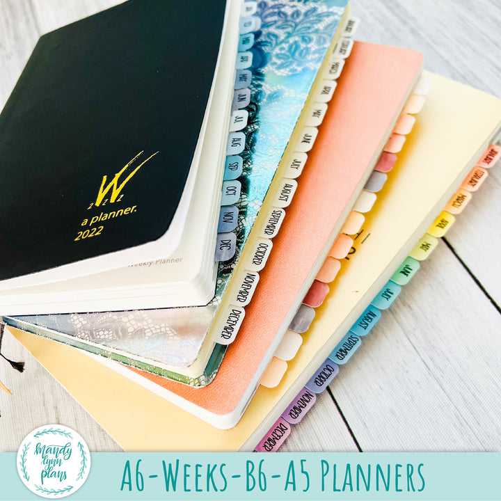 CUSTOM Watercolor Planner Tabs
