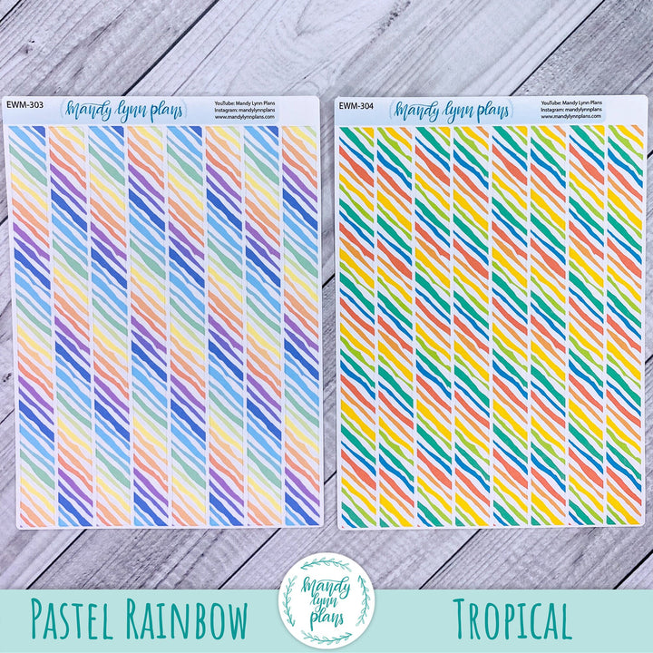7x9 Striped Washi Strips
