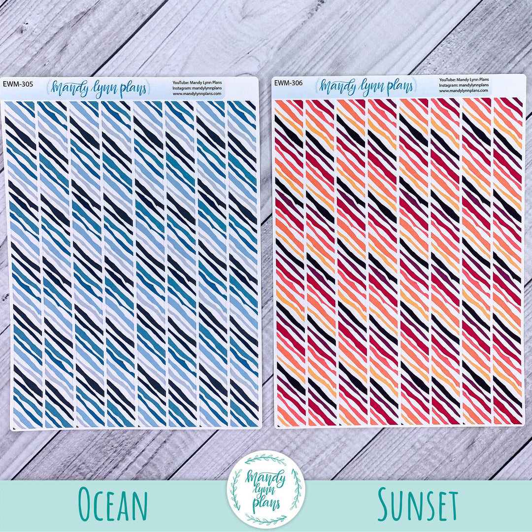 7x9 Striped Washi Strips