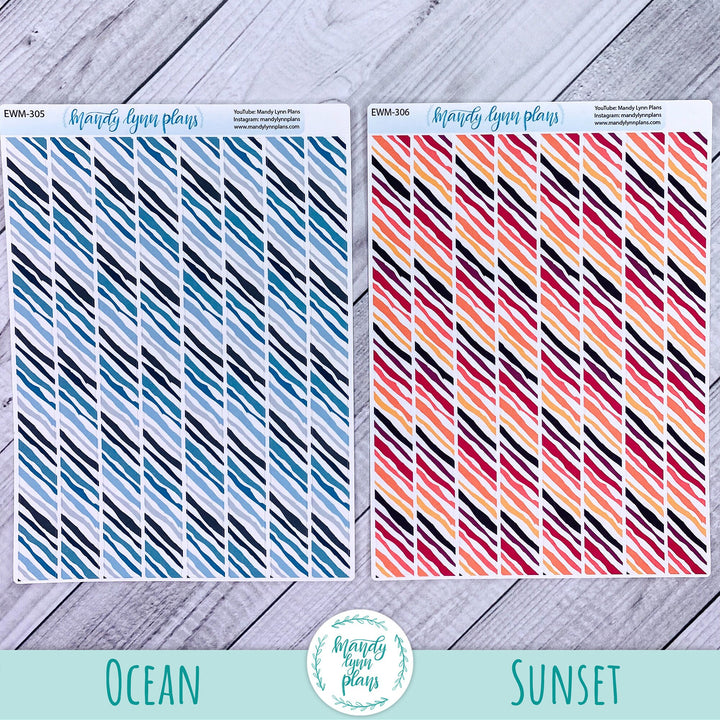 7x9 Striped Washi Strips