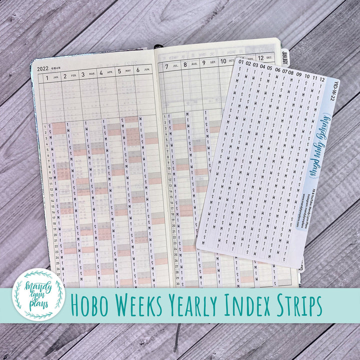 Yearly Index Number Day Scripts || Hobonichi Weeks