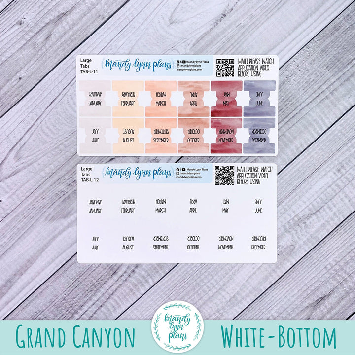 CUSTOM Watercolor Planner Tabs