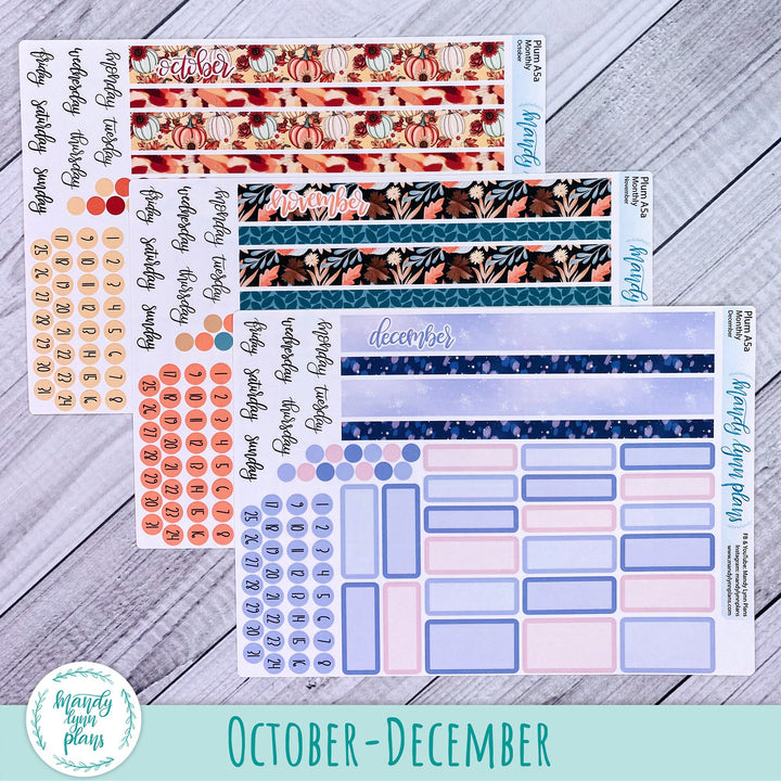 Whole Year Plum A5 Monthly Bundle