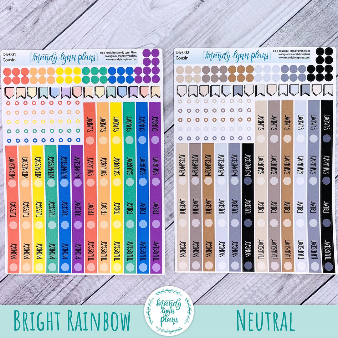 Hobonichi Cousin Weekly Date Cover Strips