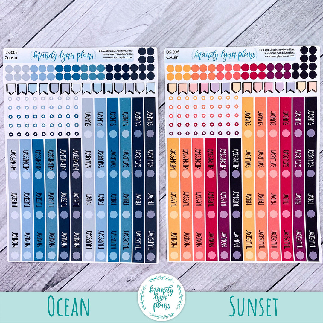 Hobonichi Cousin Weekly Date Cover Strips