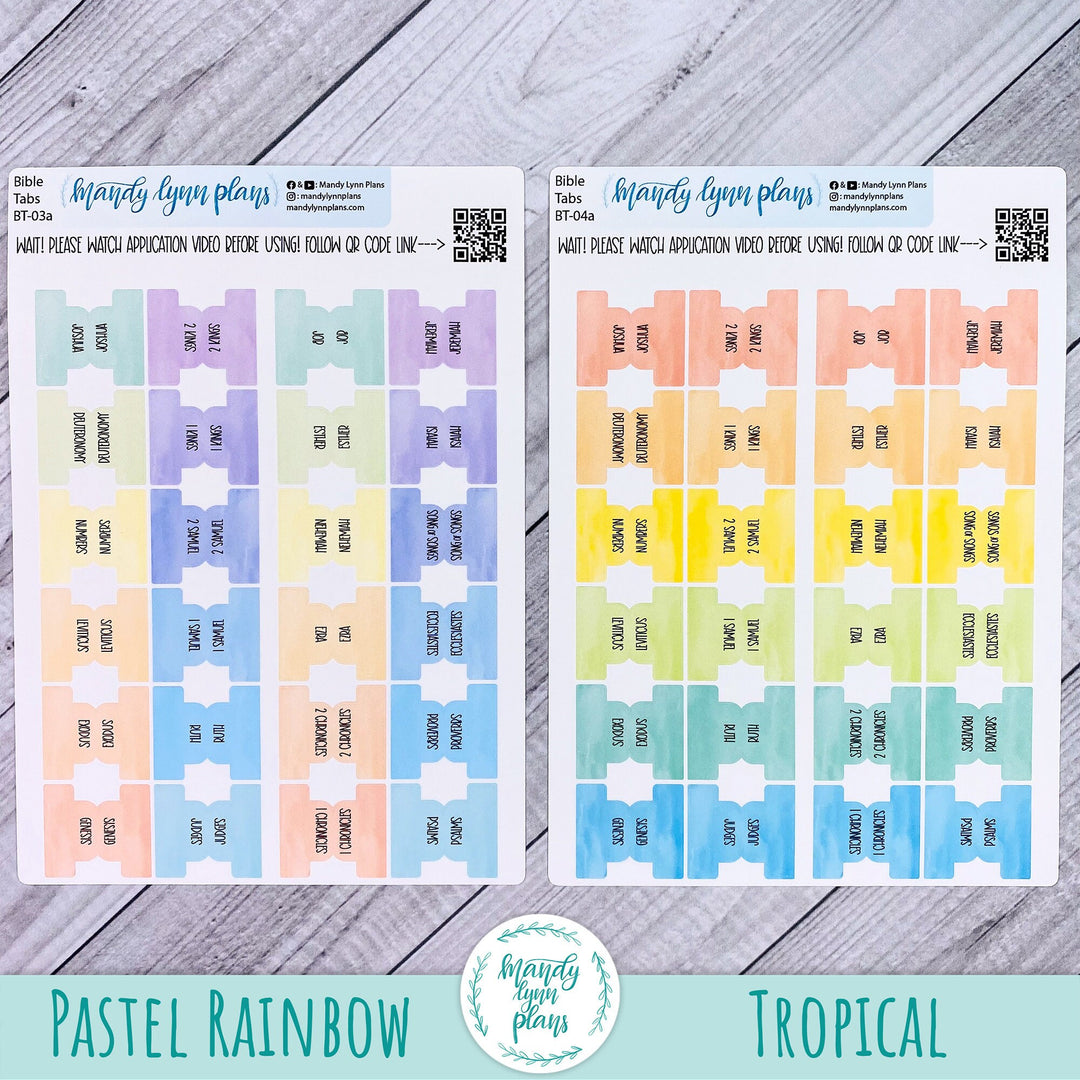 Watercolor Bible Tabs