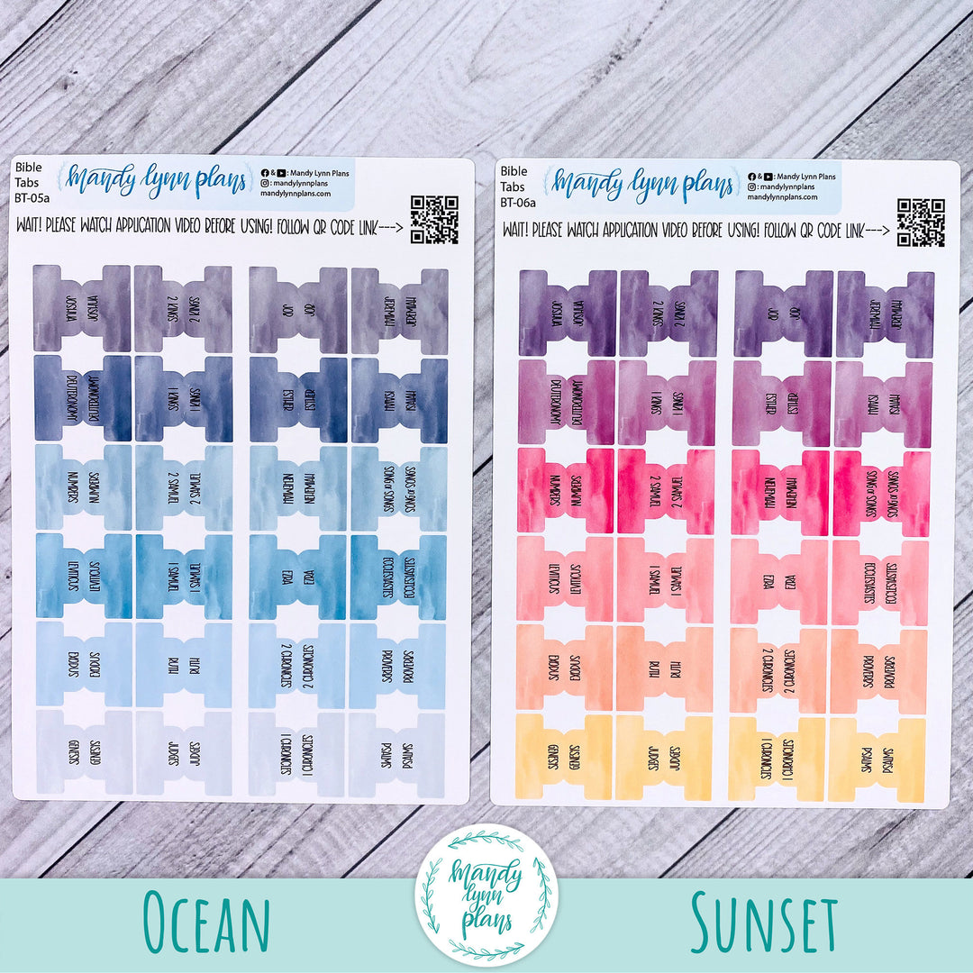 Watercolor Bible Tabs
