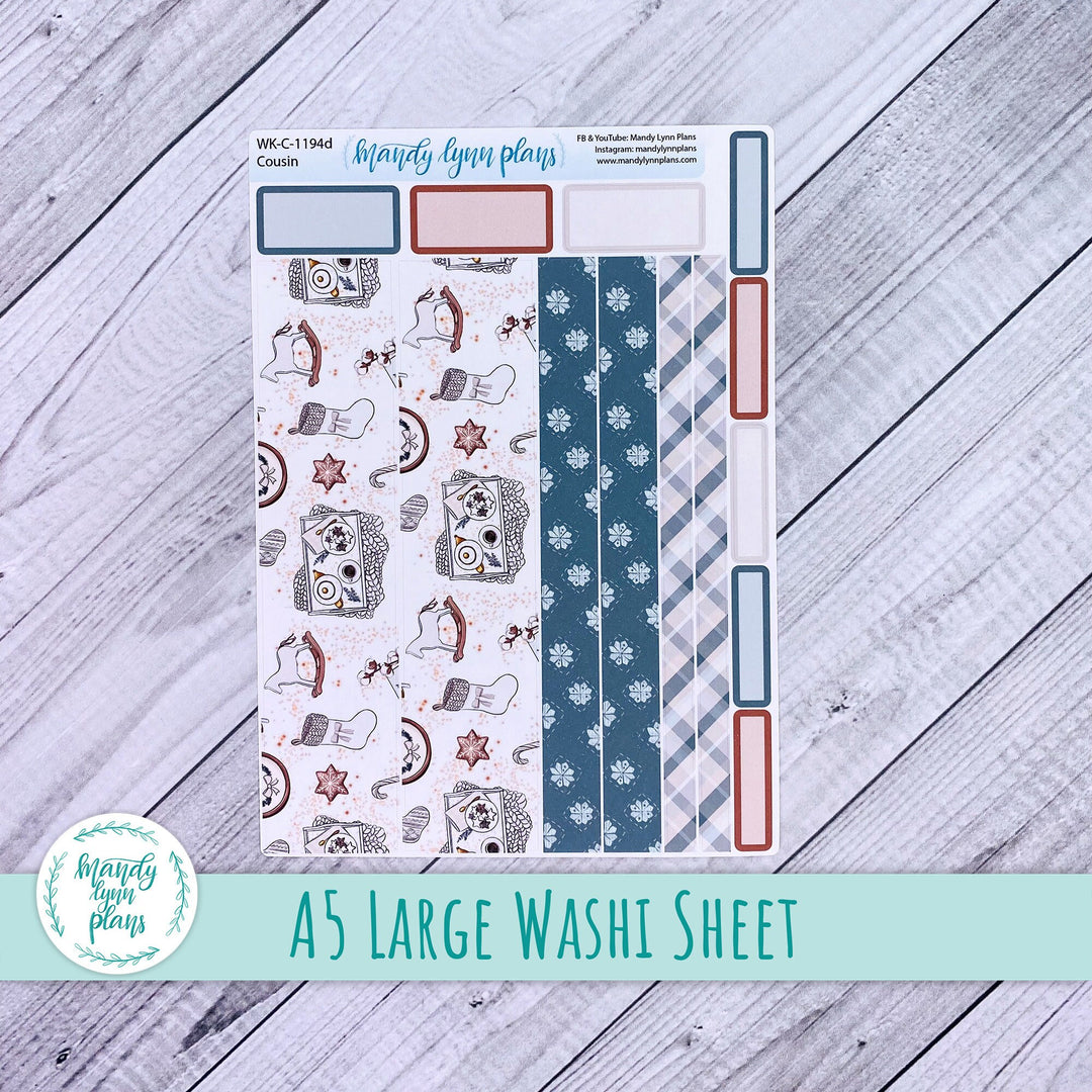 White Christmas Large Washi Sheet || WK-C-1194D