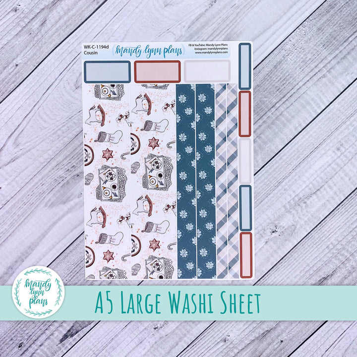 White Christmas Large Washi Sheet || WK-C-1194D