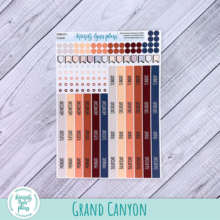 Sunday or Monday Start Hobonichi Cousin Monthly Day Cover Strips