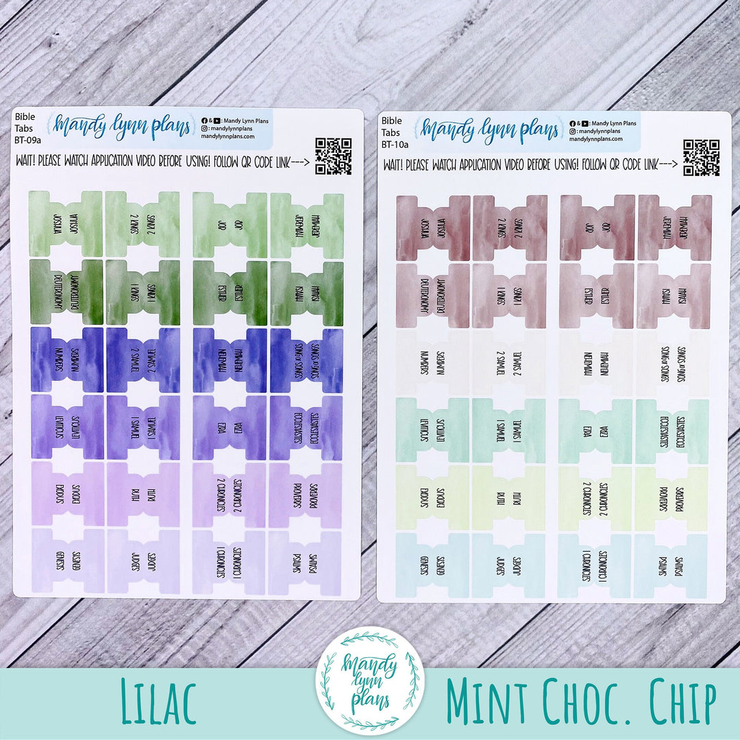 Watercolor Bible Tabs