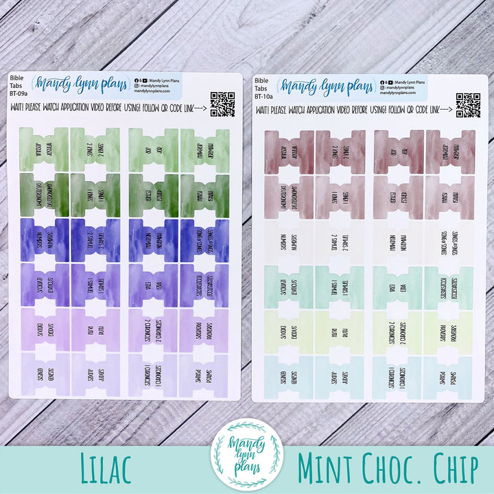 Watercolor Bible Tabs