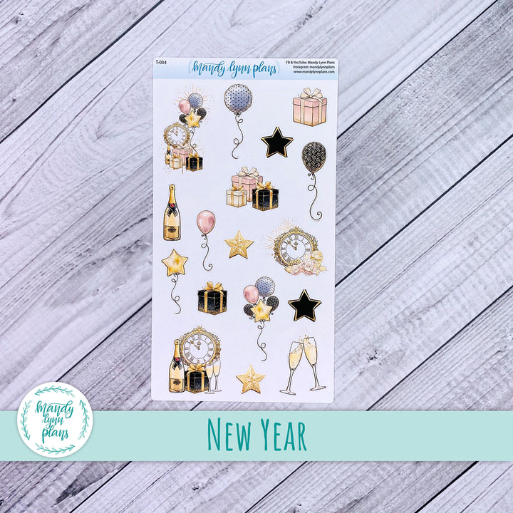 New Year's Party Doodles || T-034