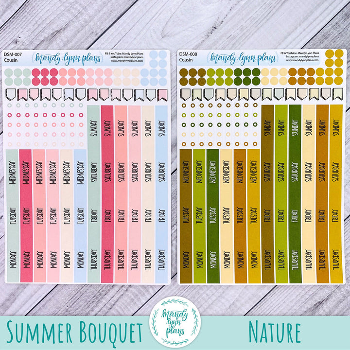 Sunday or Monday Start Hobonichi Cousin Monthly Day Cover Strips