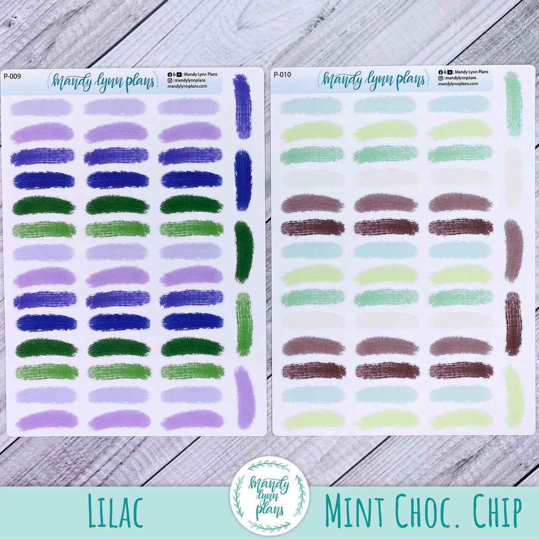 Small Paint Brush Swatches