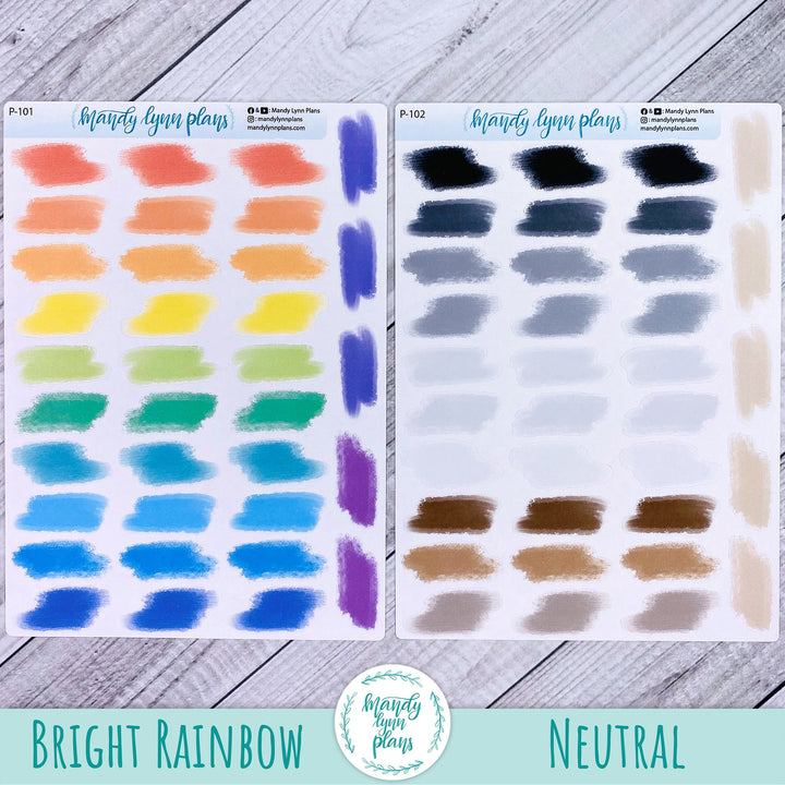 Large Paint Brush Swatches