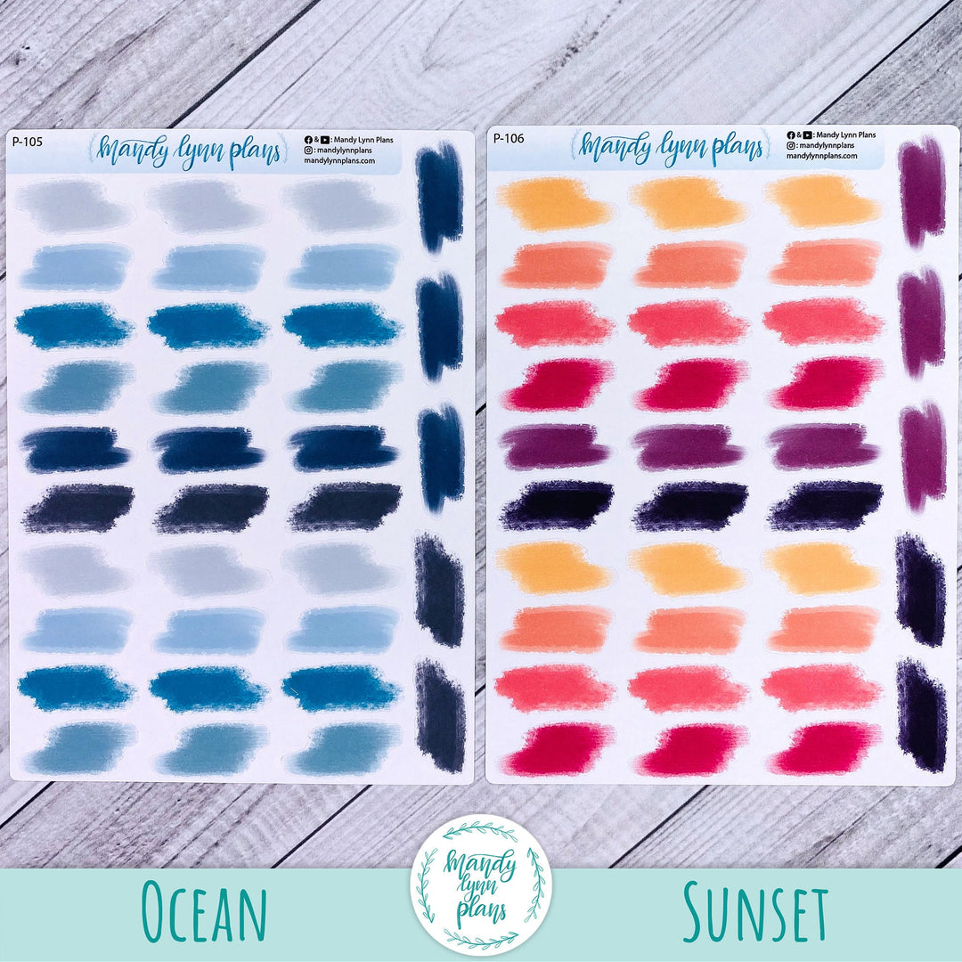 Large Paint Brush Swatches