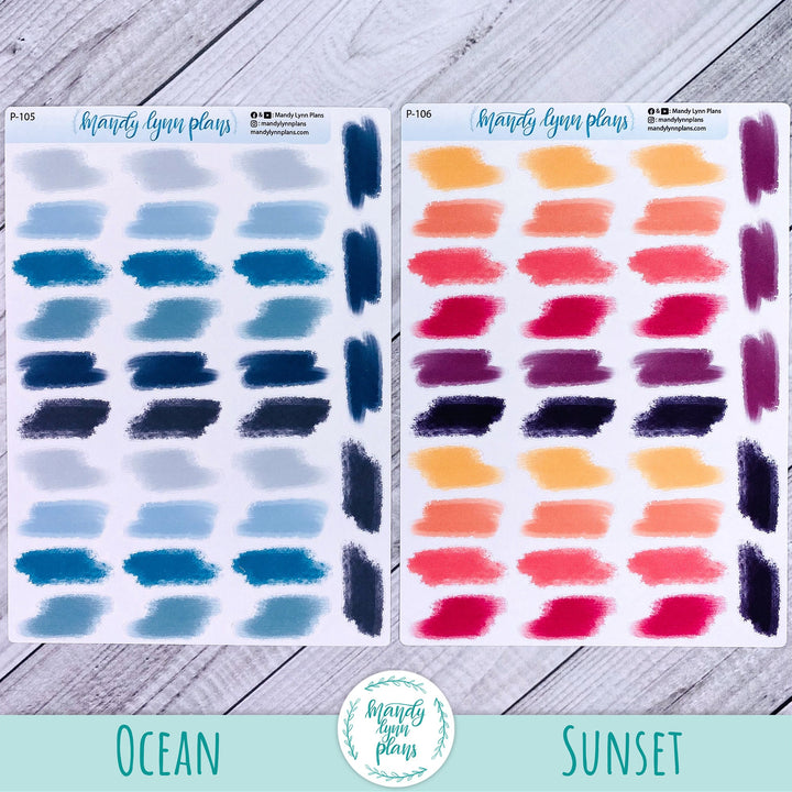 Large Paint Brush Swatches