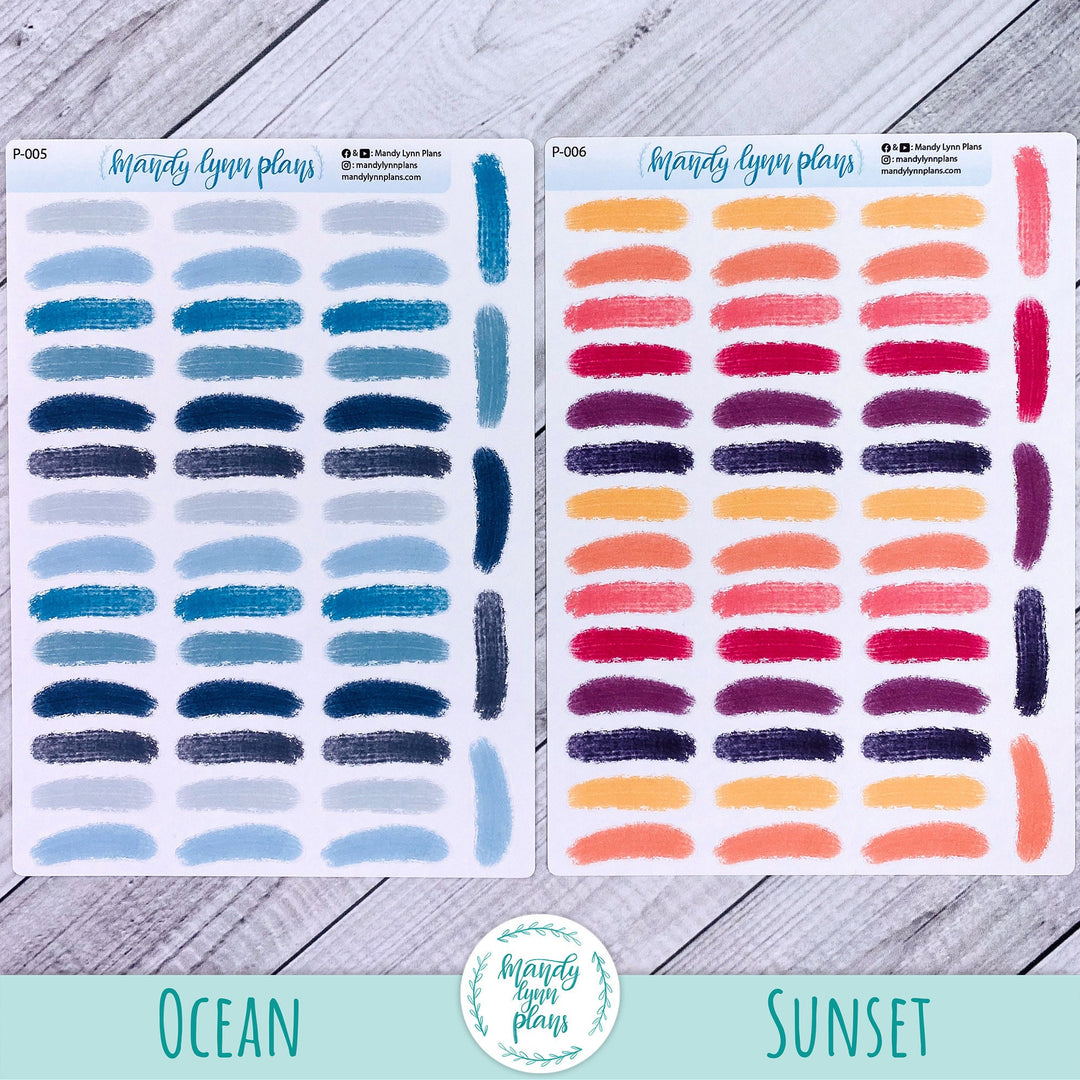 Small Paint Brush Swatches