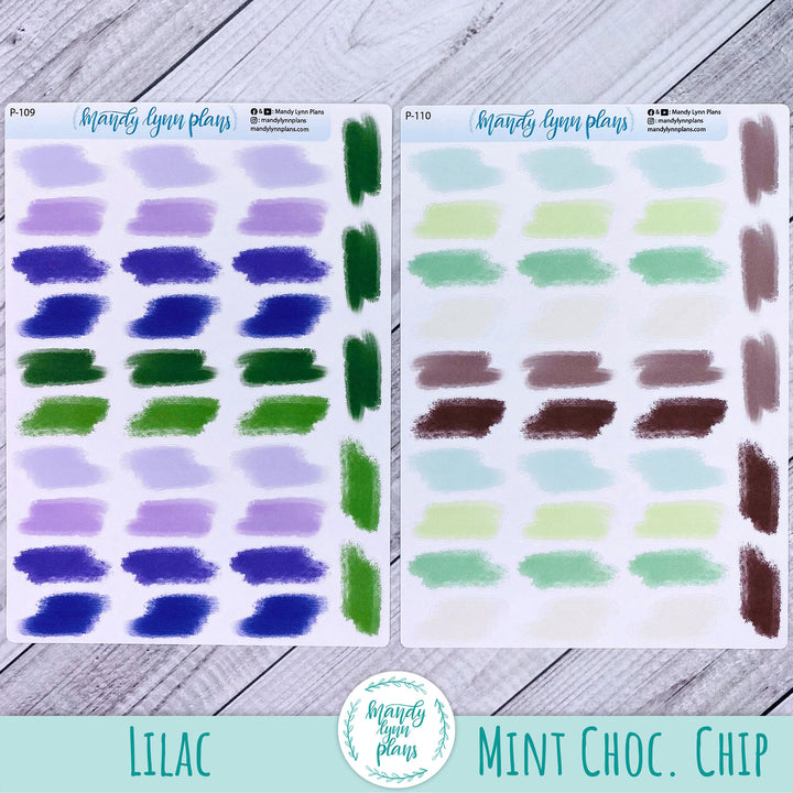 Large Paint Brush Swatches