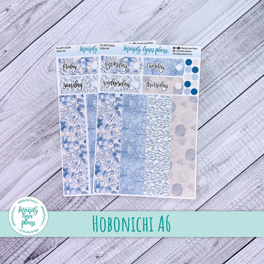 Hobonichi A6 Daily Kit || Blue Blooms || DL-A6T-3202