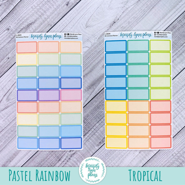 B6 Common Planner || Large Labels