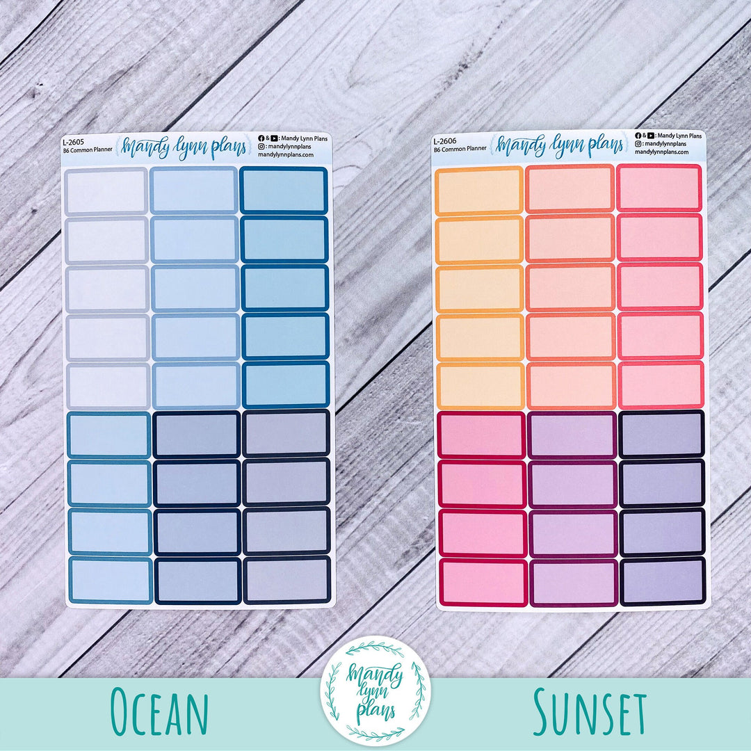 B6 Common Planner || Large Labels