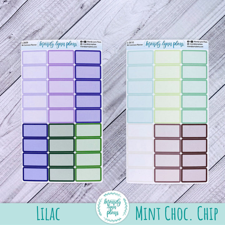 B6 (& A5 Slim) Common Planner || Large Labels