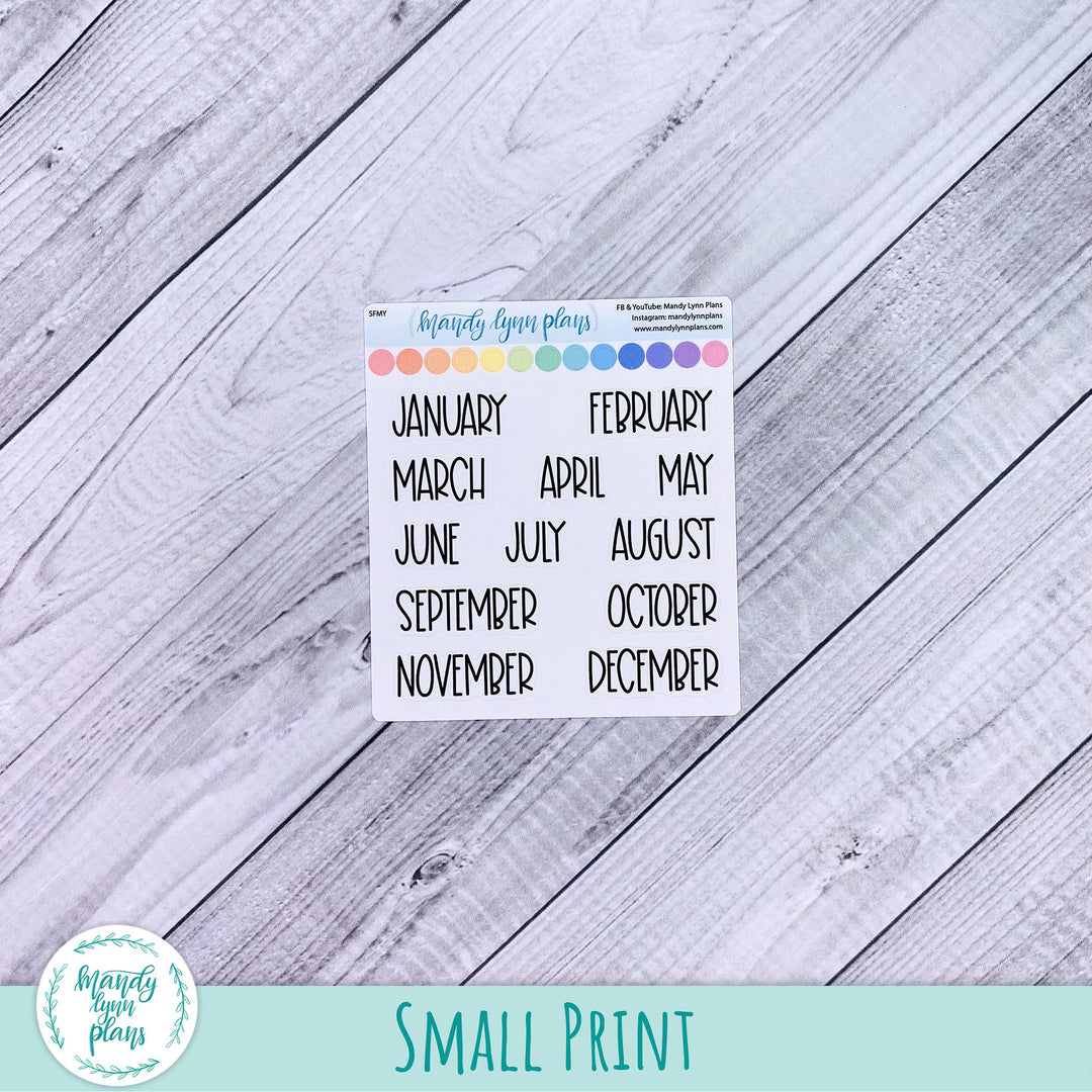 Months of the Year Scripts