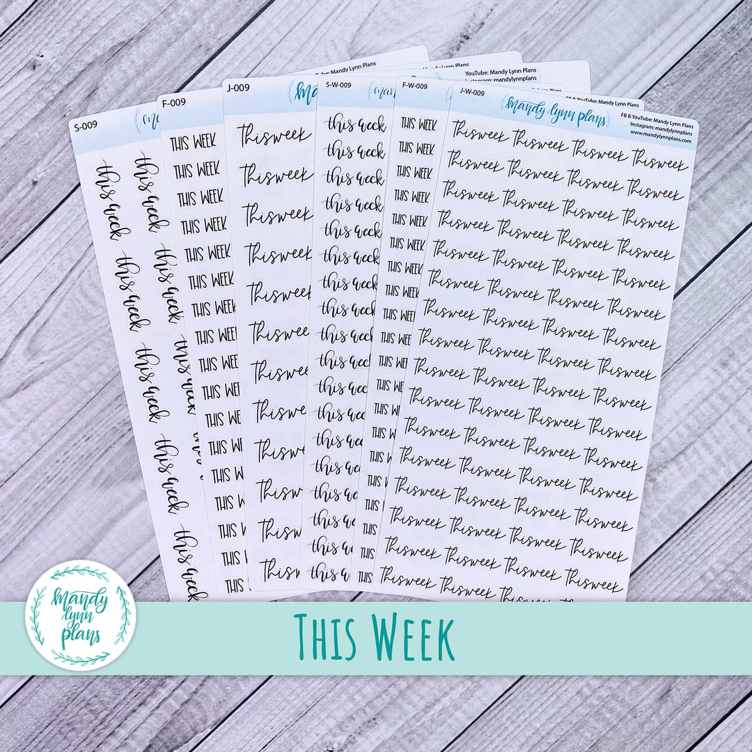 This Week Scripts || 009