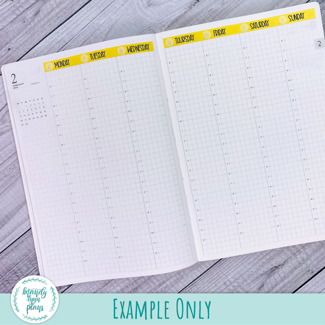 B5 Common Planner Vertical Weekly Days and Date Cover Strips
