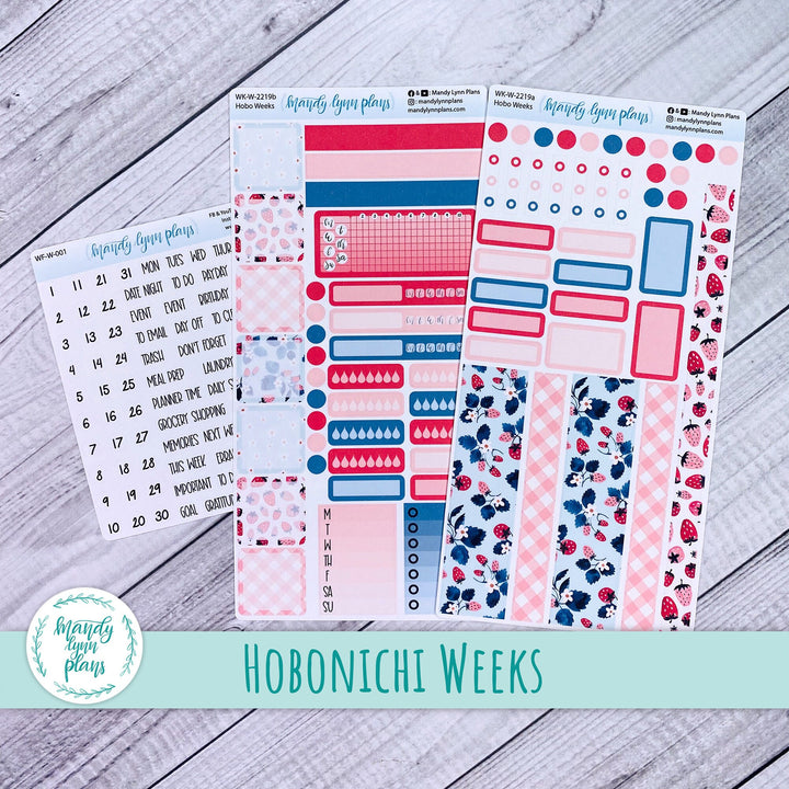 Hobonichi Weeks Weekly Kit || Strawberries || WK-W-2219