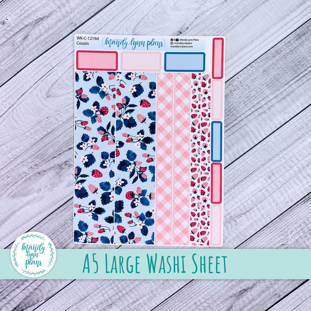 Strawberries Large Washi Sheet || WK-C-1219D