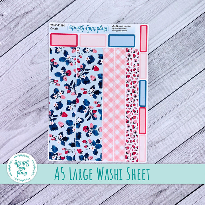 Strawberries Large Washi Sheet || WK-C-1219D